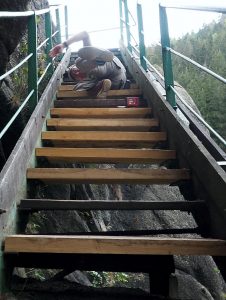 Treppenerneuerung auf der Adlerklippe - Erneuerung der Treppe