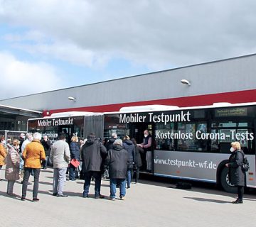 Schnelltest-Bus in Schladen